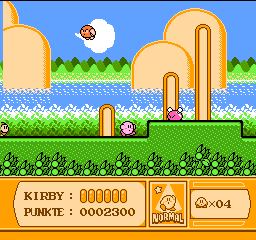 Kirby's Adventure (Germany) In game screenshot